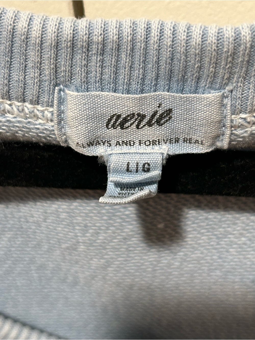 Aerie Puff Sleeve Sweatshirt Crop Top , size Large - Picture 4 of 6